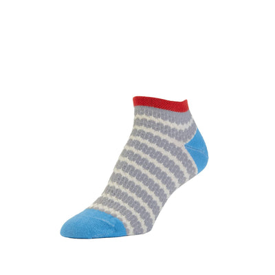 Zkano Ankle Medium Pintuck - Textured Organic Cotton Mini Anklet Socks - Heather organic-socks-made-in-usa