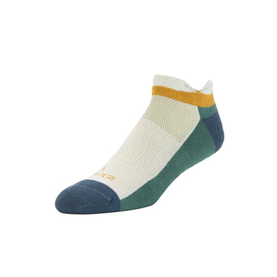 Zkano Basic & Sport Large (mens shoe size 8 - 12.5) Ascent - Performance Organic Cotton No Show - Fir organic-socks-made-in-usa