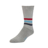 Zkano Crew Large Mid Stripe - Heavy Rib Organic Cotton Socks Crew - Heather organic-socks-made-in-usa