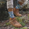 Zkano Crew Large Uneven stripe - Organic Cotton Socks Crew - Bronze organic-socks-made-in-usa