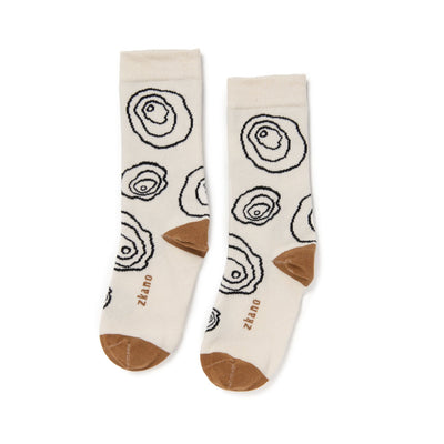 Zkano Crew Medium Oyster - Organic Cotton Crew Socks - Natural organic-socks-made-in-usa