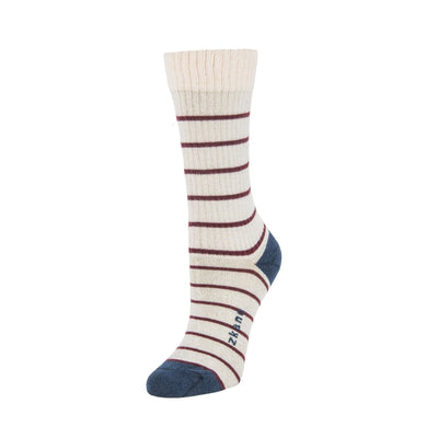 Zkano Crew Medium Voyager - Organic Cotton Heavy Rib Crew Socks - Natural organic-socks-made-in-usa