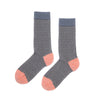 Zkano Crew Signature Textured Herringbone- Organic Cotton Crew Socks - Heather organic-socks-made-in-usa