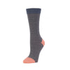 Zkano Crew Signature Textured Herringbone- Organic Cotton Crew Socks - Heather organic-socks-made-in-usa