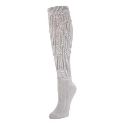 Zkano Knee High Chunky Knit Organic Cotton Slouch Socks - Heather organic-socks-made-in-usa