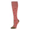 Zkano Knee High Medium Ditsy Floral - Organic Cotton Socks Knee High - Blush organic-socks-made-in-usa