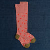 Zkano Knee High Medium Ditsy Floral - Organic Cotton Socks Knee High - Blush organic-socks-made-in-usa