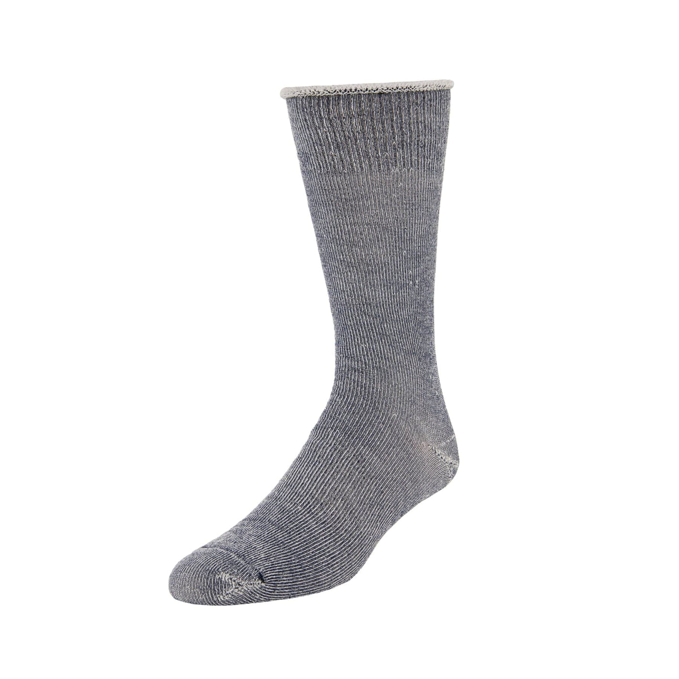 Zkano Mens Fashion Socks Large Full Cushion Merino Wool Roll Top - Indigo organic-socks-made-in-usa