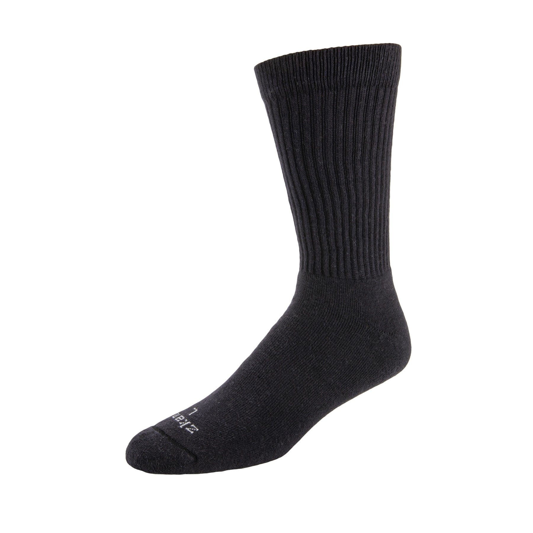 Aspire - Cushioned Organic Cotton Crew Socks - Black