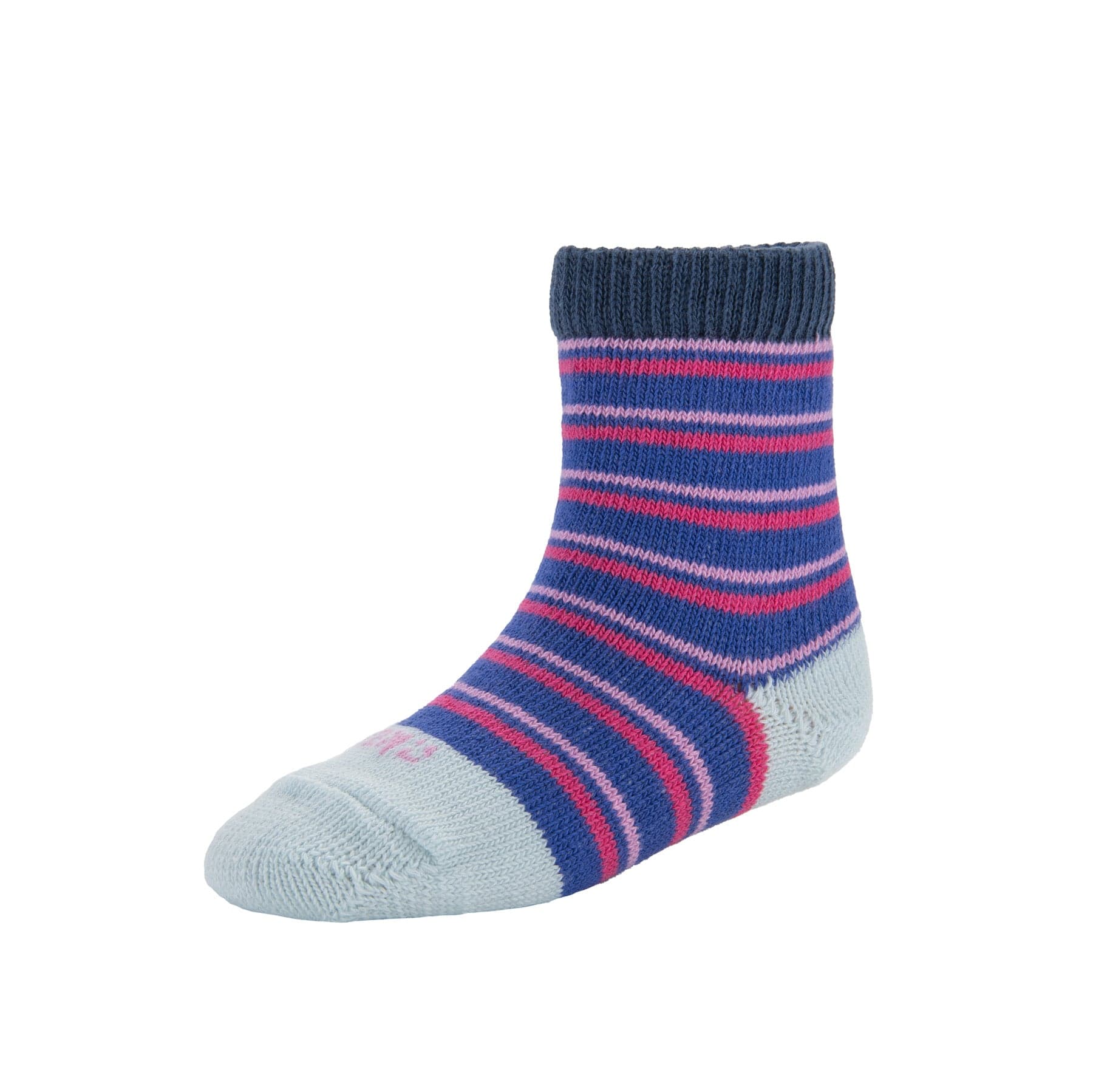 Kids - Pinstripes Organic Cotton Crew Socks - Navy – zkano socks