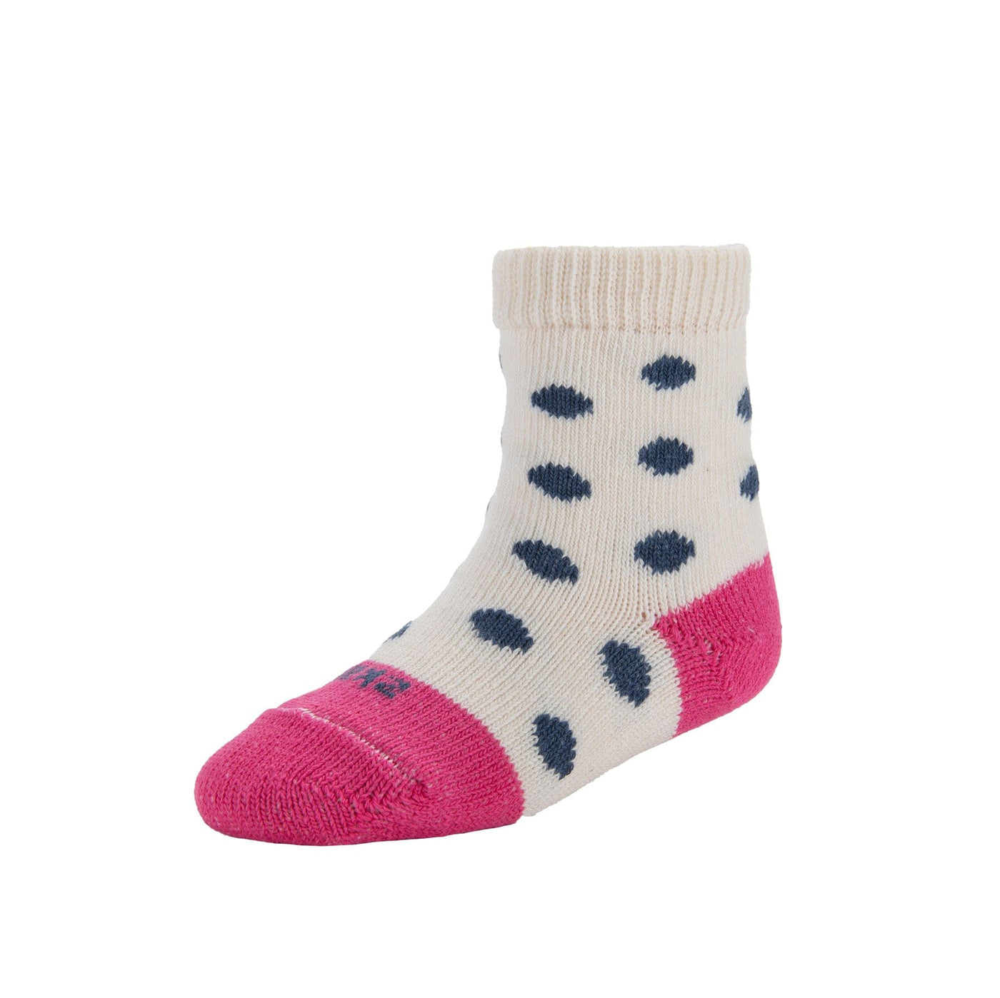 Zkano Kids Kids - polka dot organic cotton crew socks - natural organic-socks-made-in-usa