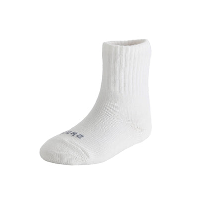Zkano Kids Kids - ribbed organic cotton crew socks - white organic-socks-made-in-usa