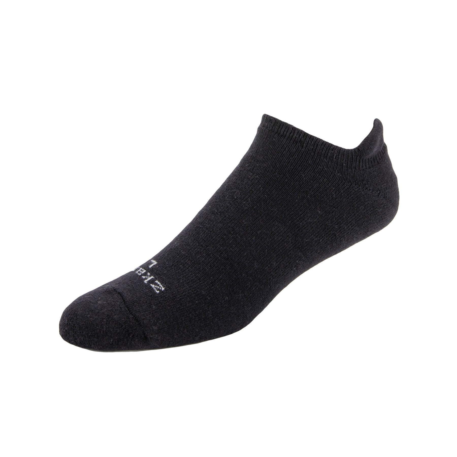 Ridge Cushioned Organic Cotton Socks Low Rise Black