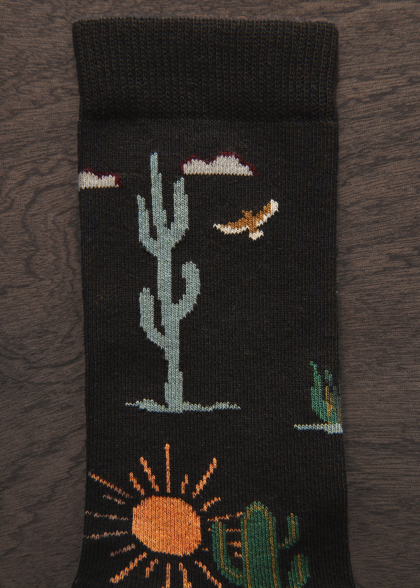 detail shot of a western inspired organic cotton sock 