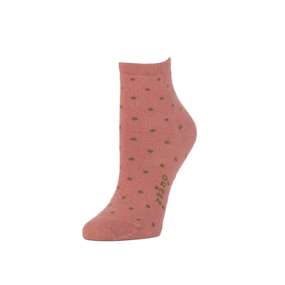 Zkano Ankle Medium Alice - Organic Cotton Socks Anklet - Blush organic-socks-made-in-usa