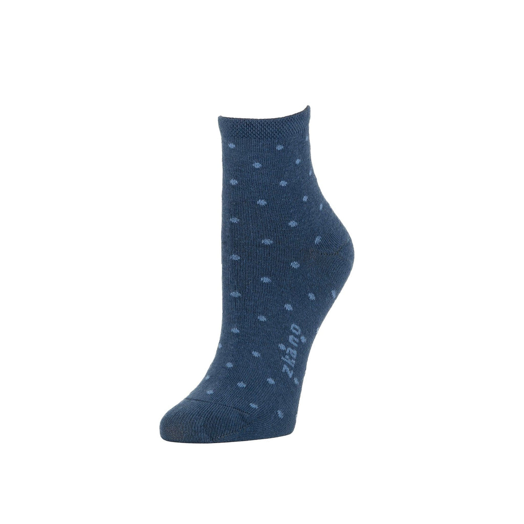 Zkano Ankle Medium Alice - Organic Cotton Socks Anklet - Navy organic-socks-made-in-usa
