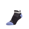 Zkano Ankle Medium Ascent - Cushioned Organic Cotton Heel Tab Shortie - Black organic-socks-made-in-usa