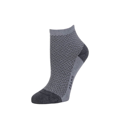 Zkano Ankle Medium Herringbone- Organic Cotton Anklet Socks - Slate organic-socks-made-in-usa