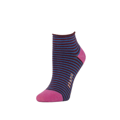 Zkano Ankle Medium Rosette - Organic Cotton Socks Anklet - Garnet organic-socks-made-in-usa