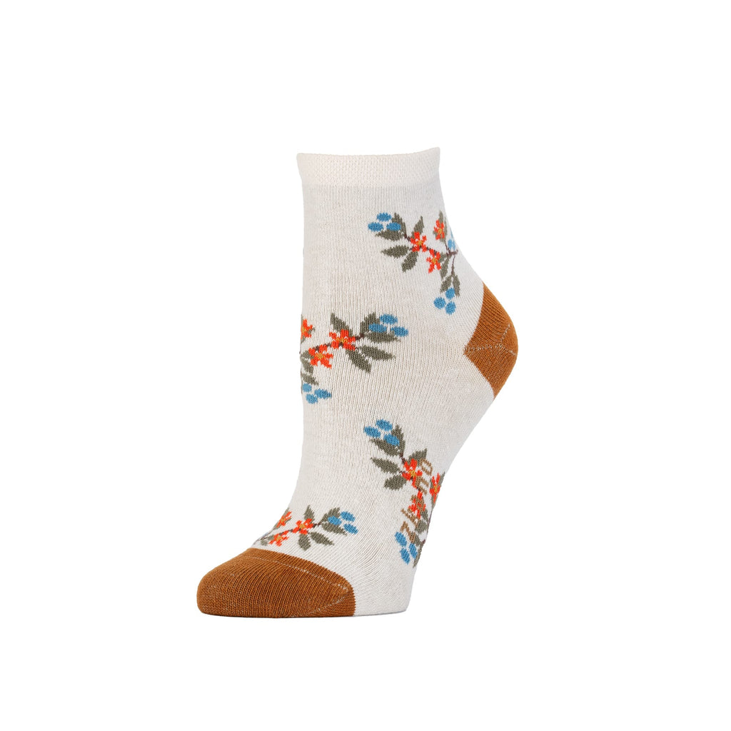 Zkano Ankle Medium Women's Posy - Organic Cotton Socks Anklet - Wheat organic-socks-made-in-usa