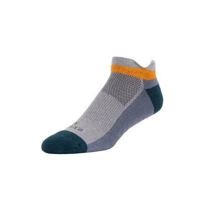 Zkano Basic & Sport Large (mens shoe size 8 - 12.5) Ascent - Performance Organic Cotton No Show - Heather organic-socks-made-in-usa