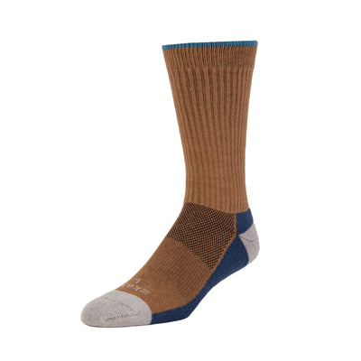 Zkano Basic & Sport Large (mens shoe size 8 - 12.5) Summit - Performance Organic Cotton Crew Socks - Dark Bronze organic-socks-made-in-usa