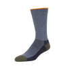 Zkano Basic & Sport Large (mens shoe size 8 - 12.5) Summit - Performance Organic Cotton Crew Socks - Steel organic-socks-made-in-usa
