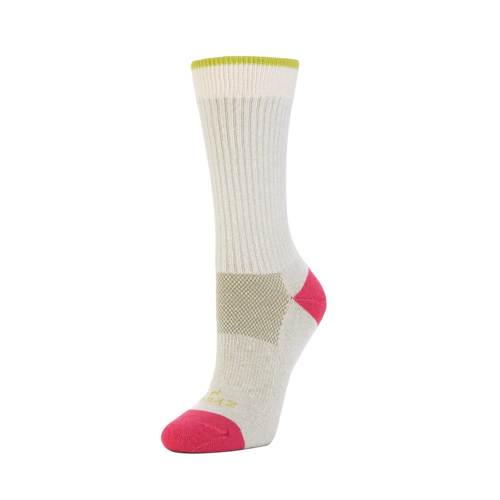 Zkano Basic & Sport Medium (wmns. shoe size 5.5 - 9.5) Summit - Performance Organic Cotton Cushion Crew - Wheat organic-socks-made-in-usa