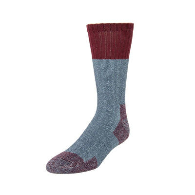 Zkano Boot Socks Large Alpine - Heavy Duty Cushioned Organic Cotton Boot Socks - Slate organic-socks-made-in-usa