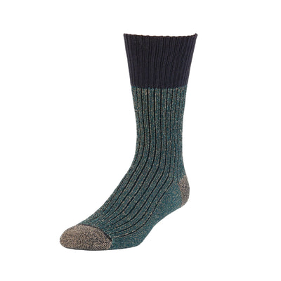 Zkano Boot Socks Large Slub Effect - Cushioned Organic Cotton Boot Socks - Black organic-socks-made-in-usa