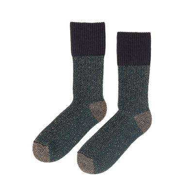 Zkano Boot Socks Large Slub Effect - Cushioned Organic Cotton Boot Socks - Black organic-socks-made-in-usa