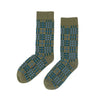 Zkano Crew Large Campfire Plaid - Organic Cotton Socks Crew - Army organic-socks-made-in-usa