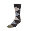 Zkano Crew Large Classic Argyle - Organic Cotton Socks Crew - Black organic-socks-made-in-usa