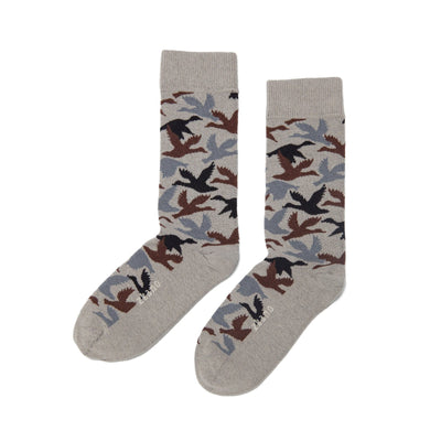 Zkano Crew Large Duck Camo - Organic Cotton Socks Crew - Heather organic-socks-made-in-usa