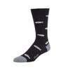 Zkano Crew Large Fishbone - Organic Cotton Socks Crew - Black organic-socks-made-in-usa