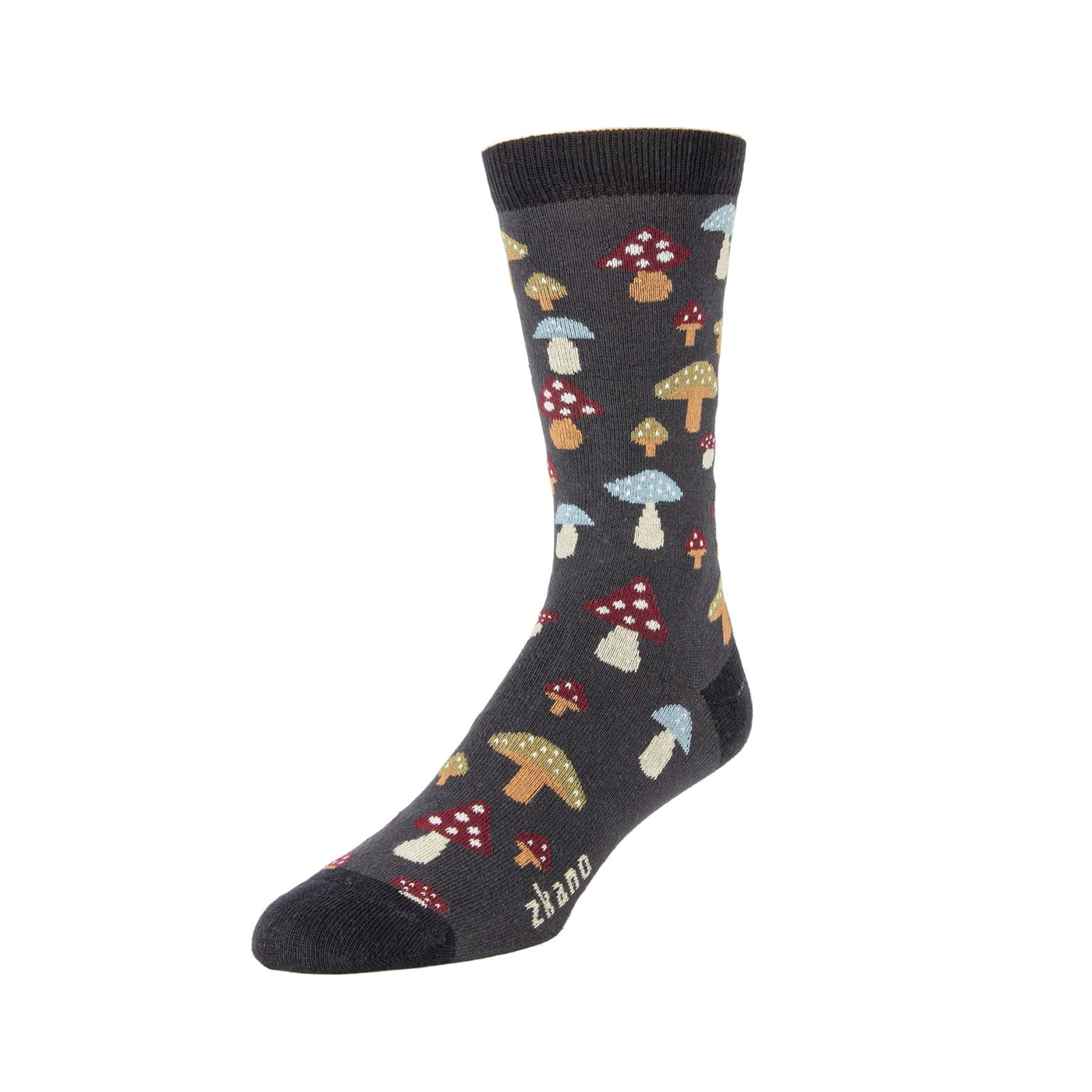 Forager - Organic Cotton Crew Socks - Black – zkano socks