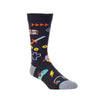 Zkano Crew Large Men's Organic Cotton Crew Socks - 90's Gamer / Black organic-socks-made-in-usa