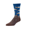Zkano Crew Large Men's Organic Cotton Crew Socks - Frequent Flyer / Midnight Blue organic-socks-made-in-usa