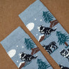 Zkano Crew Large Men's Organic Cotton Crew Socks - Full Moon / Graphite organic-socks-made-in-usa