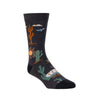 Zkano Crew Large Men's Organic Cotton Crew Socks - Wagoner / Charcoal organic-socks-made-in-usa