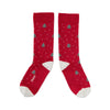 Zkano Crew Large O Christmas Tree - Organic Cotton Crew Socks - Cardinal organic-socks-made-in-usa