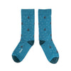 Zkano Crew Large O Christmas Tree - Organic Cotton Crew Socks - Teal organic-socks-made-in-usa