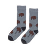 Zkano Crew Large On the Range - Organic Cotton Socks Crew - Graphite organic-socks-made-in-usa