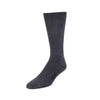 Zkano Crew Large Rib Knit - Organic Cotton Crew Socks - Charcoal organic-socks-made-in-usa