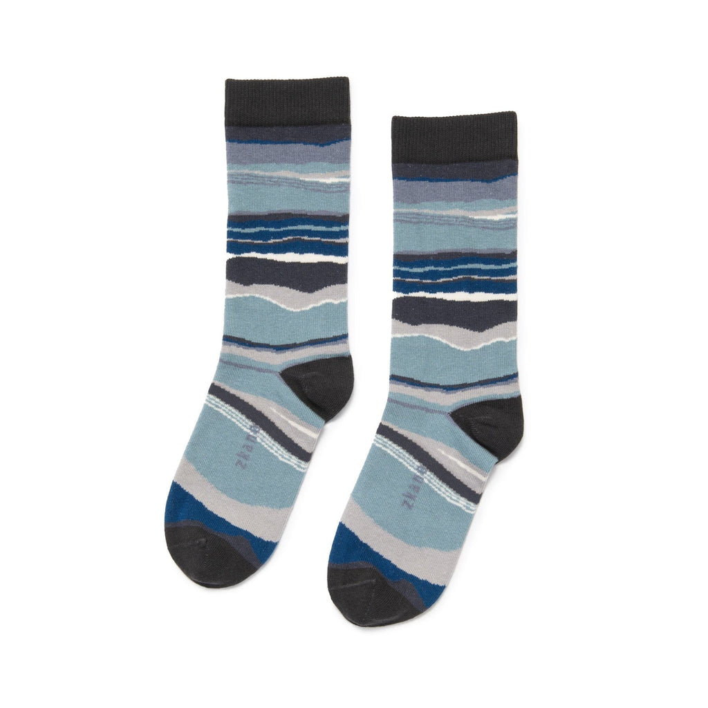 Zkano Crew Large Sierra - Organic Cotton Crew Socks - Dusk organic-socks-made-in-usa