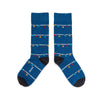 Zkano Crew Large Strung Lights - Organic Cotton Crew Socks - Deep Blue organic-socks-made-in-usa