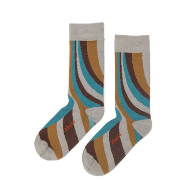 Zkano Crew Large The Groove - Organic Cotton Socks Crew - Heather organic-socks-made-in-usa