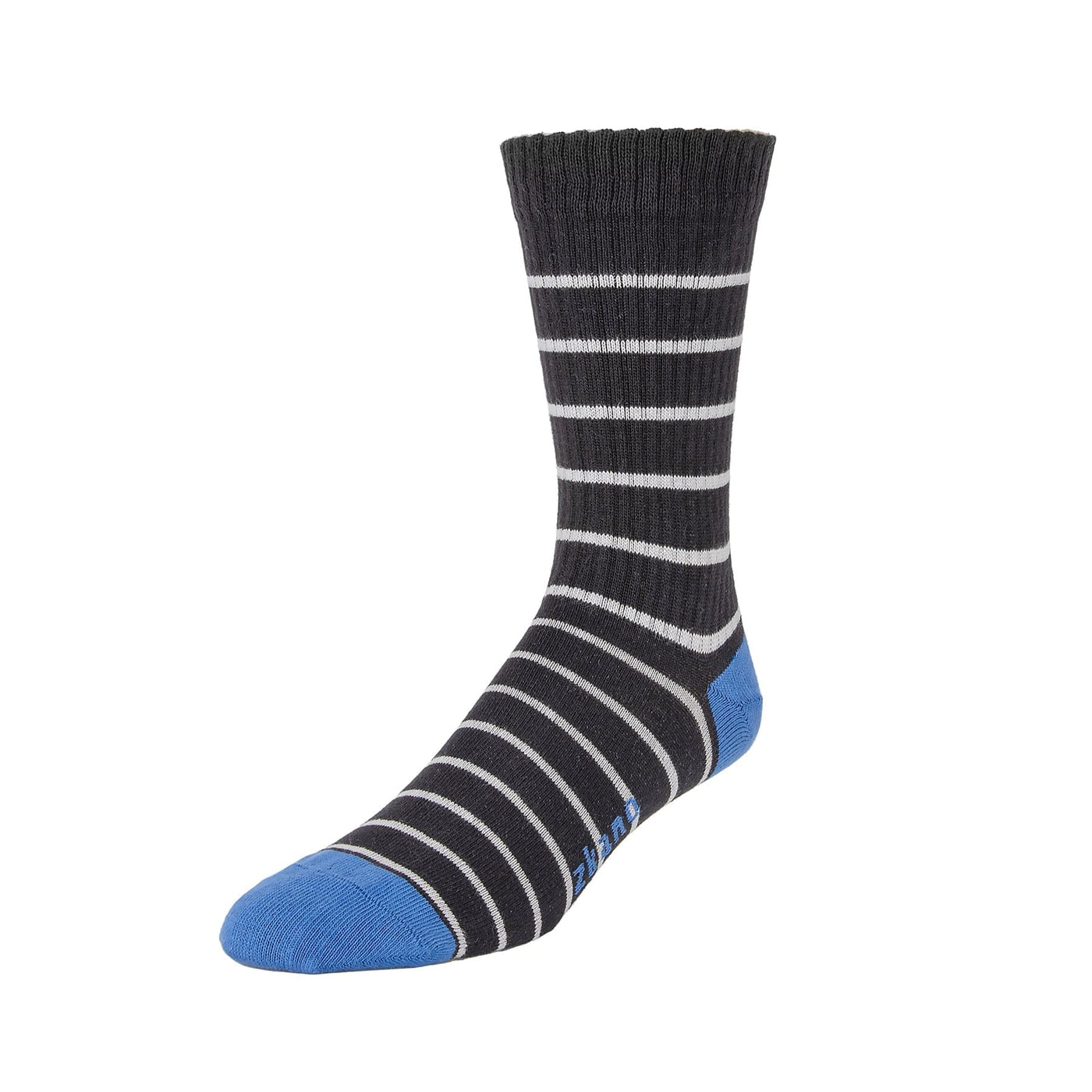 Voyager - Heavy Rib Organic Cotton Crew Socks - Black – zkano socks