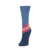 Zkano Crew Medium 80's V-Line - Organic Cotton Socks Crew - Coral organic-socks-made-in-usa