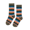 Zkano Crew Medium Charlotte - Organic Cotton Crew Socks - Olivine organic-socks-made-in-usa